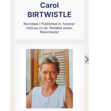 Notice Gallery for Carol BIRTWISTLE